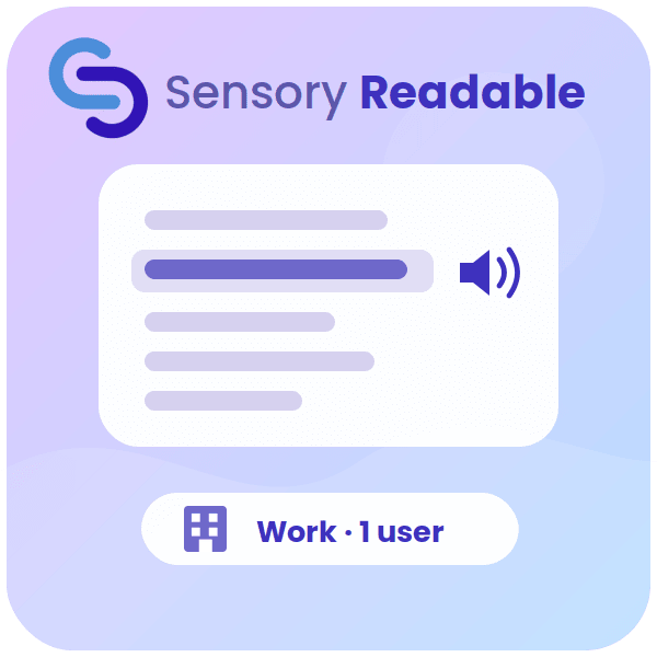 Sensory Readable Suite Windows - Workplace Single User License v2.5