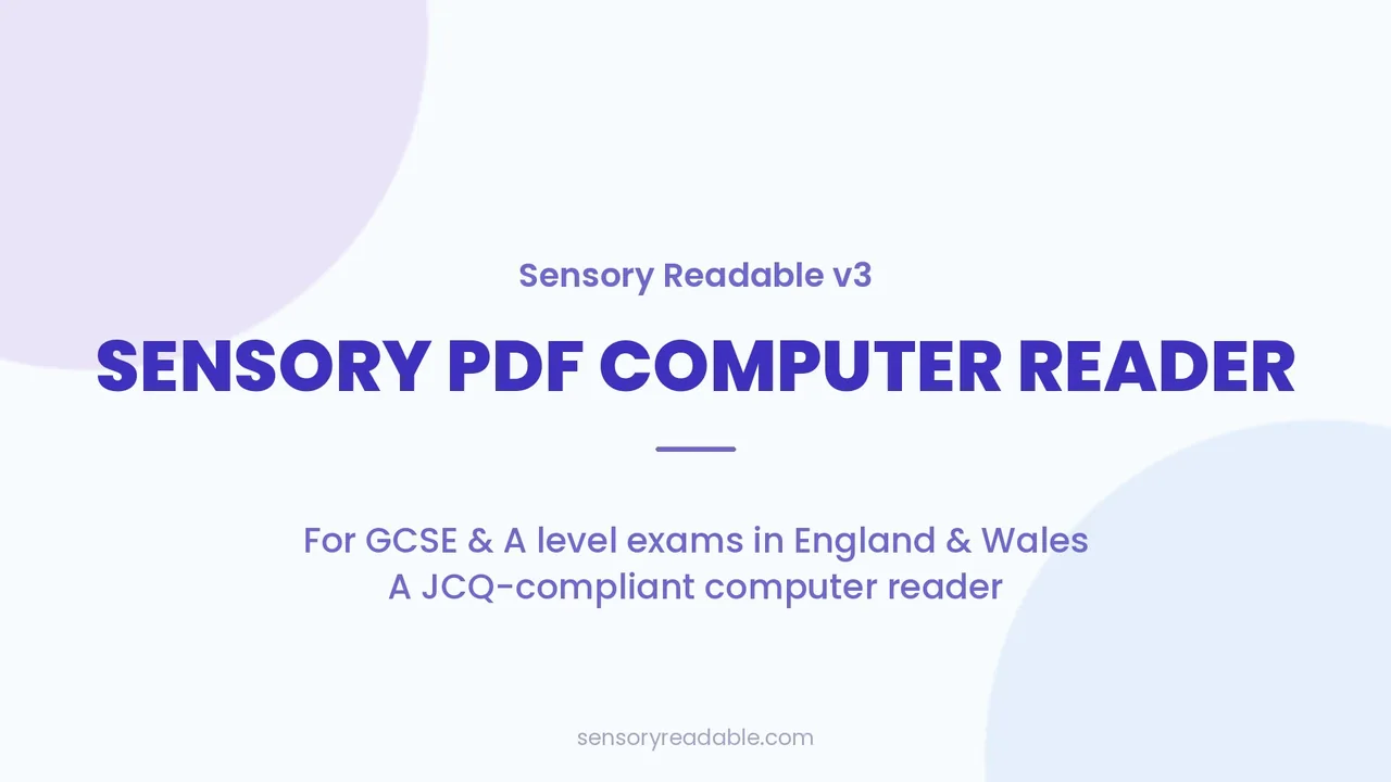 Sensory PDF Computer Reader