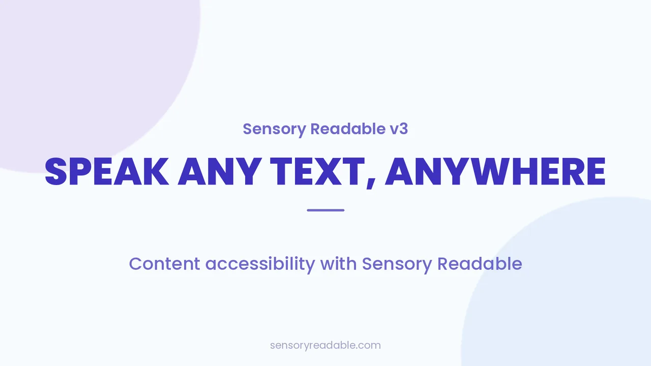 Speak any text, anywhere